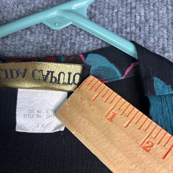 Vintage Lida Caputo Top Dress Floral Button Up Size 1x - Picture 4 of 11